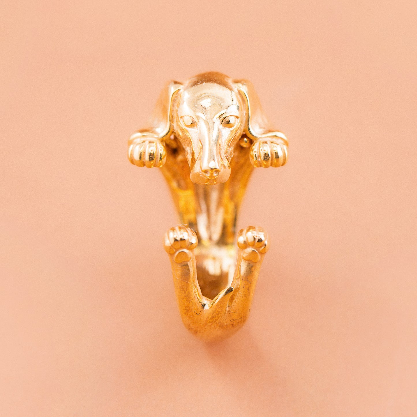 hound ring customized silver-bronze handmade Italy