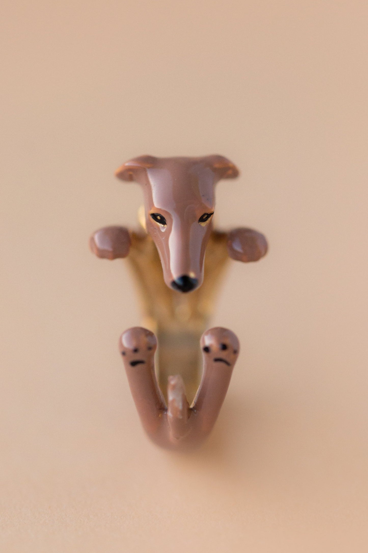 Levriero ring argento 925 bronzo 18 kt handmade Italy