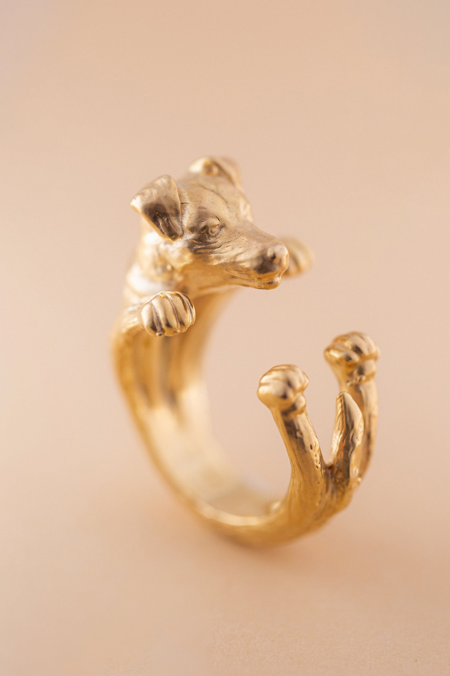 Jack Russell ring silver 925 handmade italy bronze 18 kt