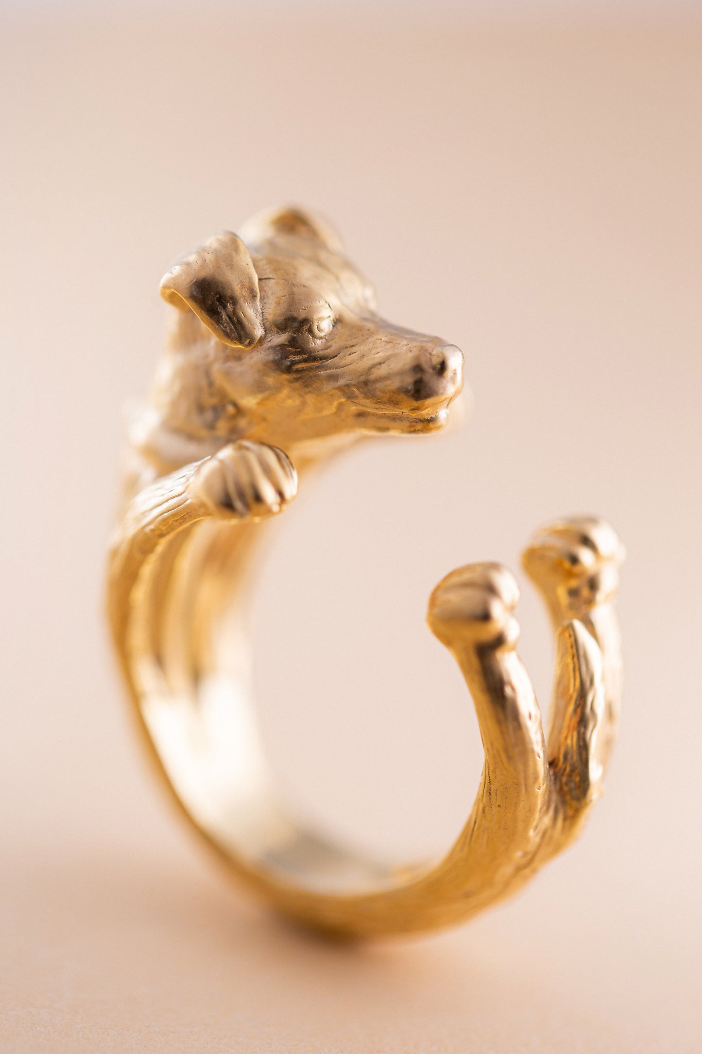 Jack Russell ring silver 925 handmade italy bronze 18 kt