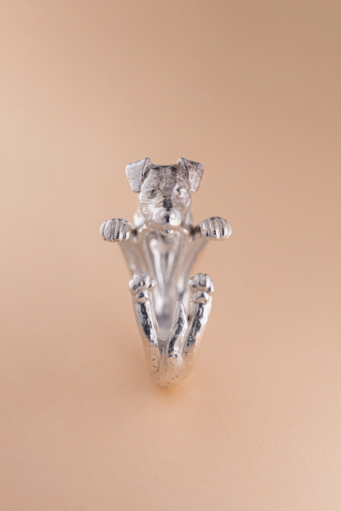 Jack Russell ring silver 925 handmade italy bronze 18 kt