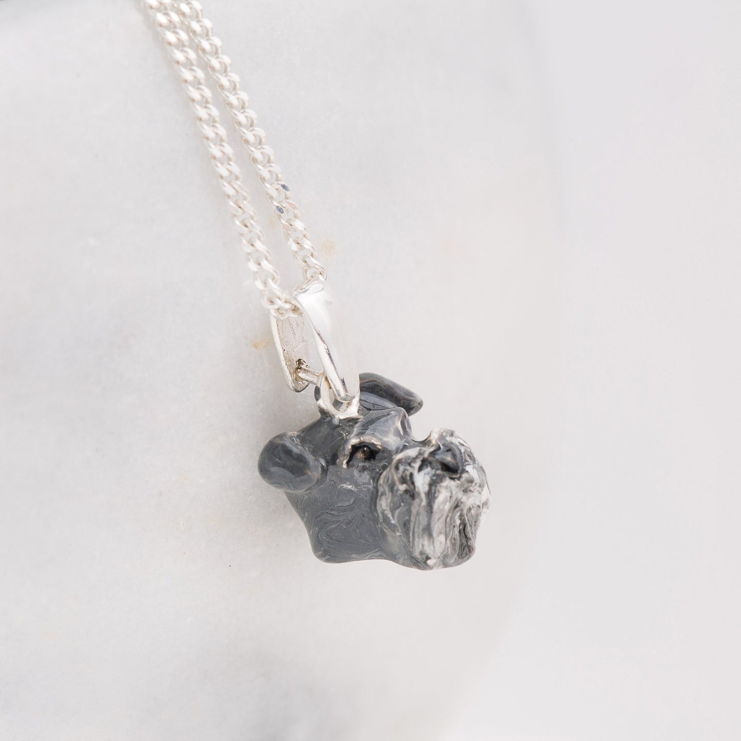 pendant + necklace schnauzer silver 925