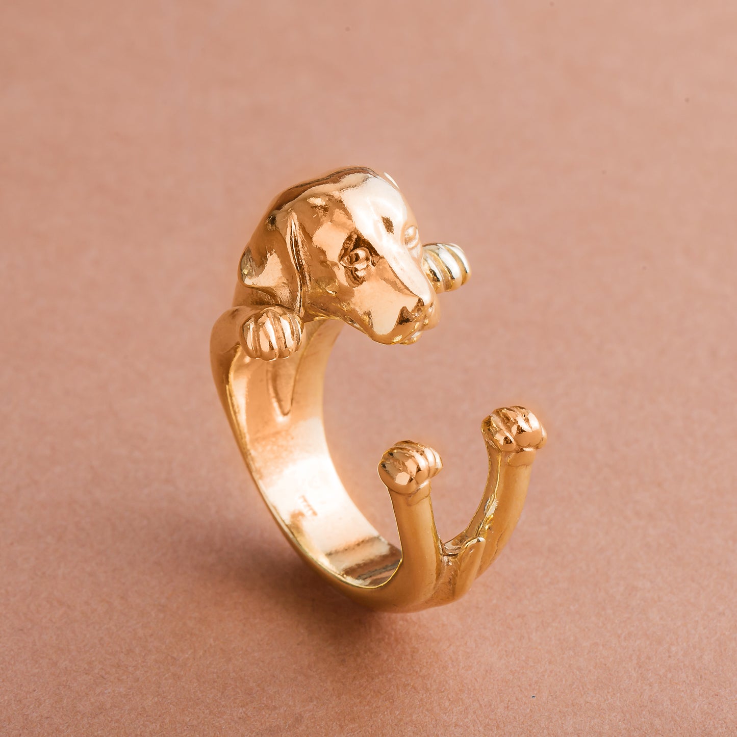 Labrador  ring hug silver 925