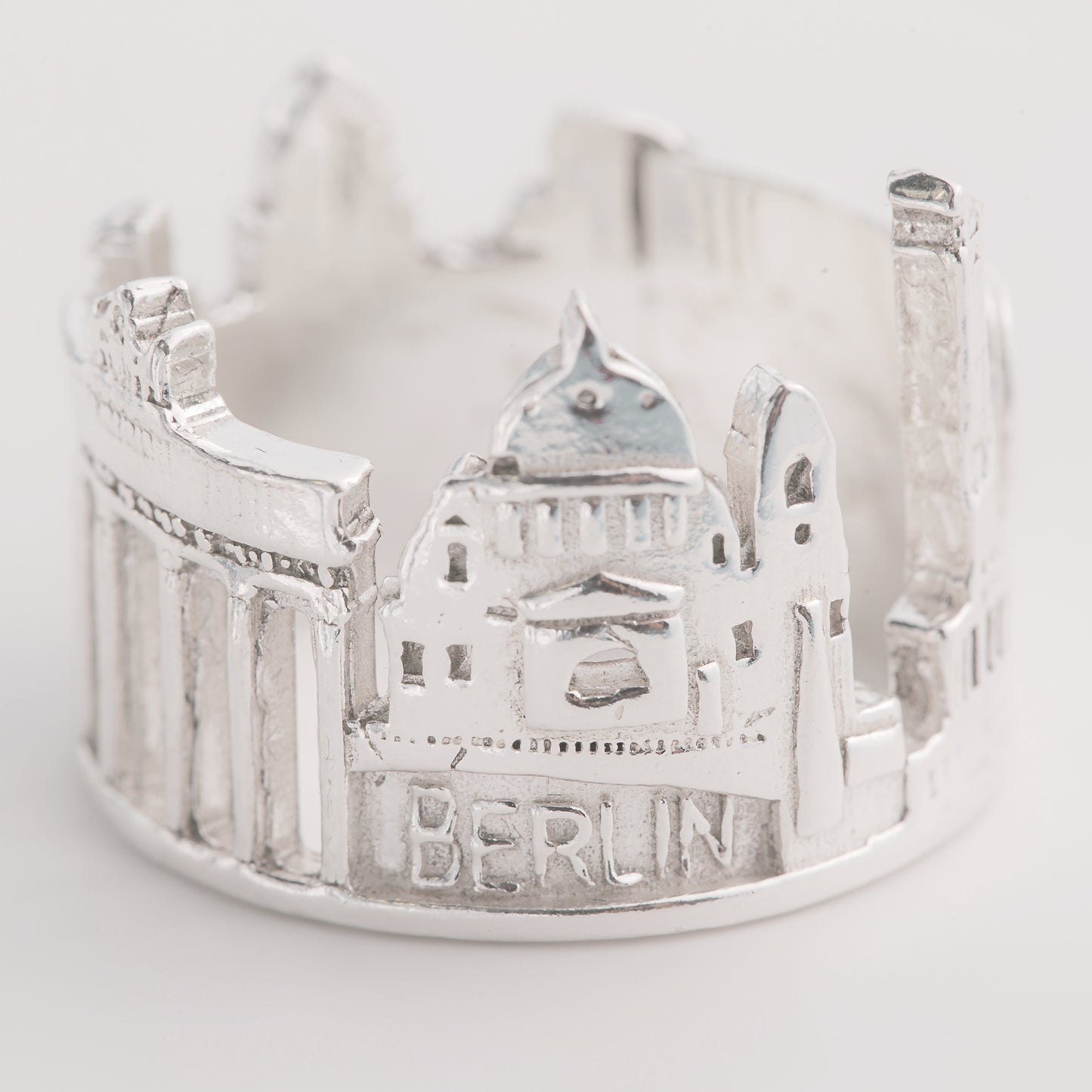 Anello Berlino silver skyline Berlin handmade Italy