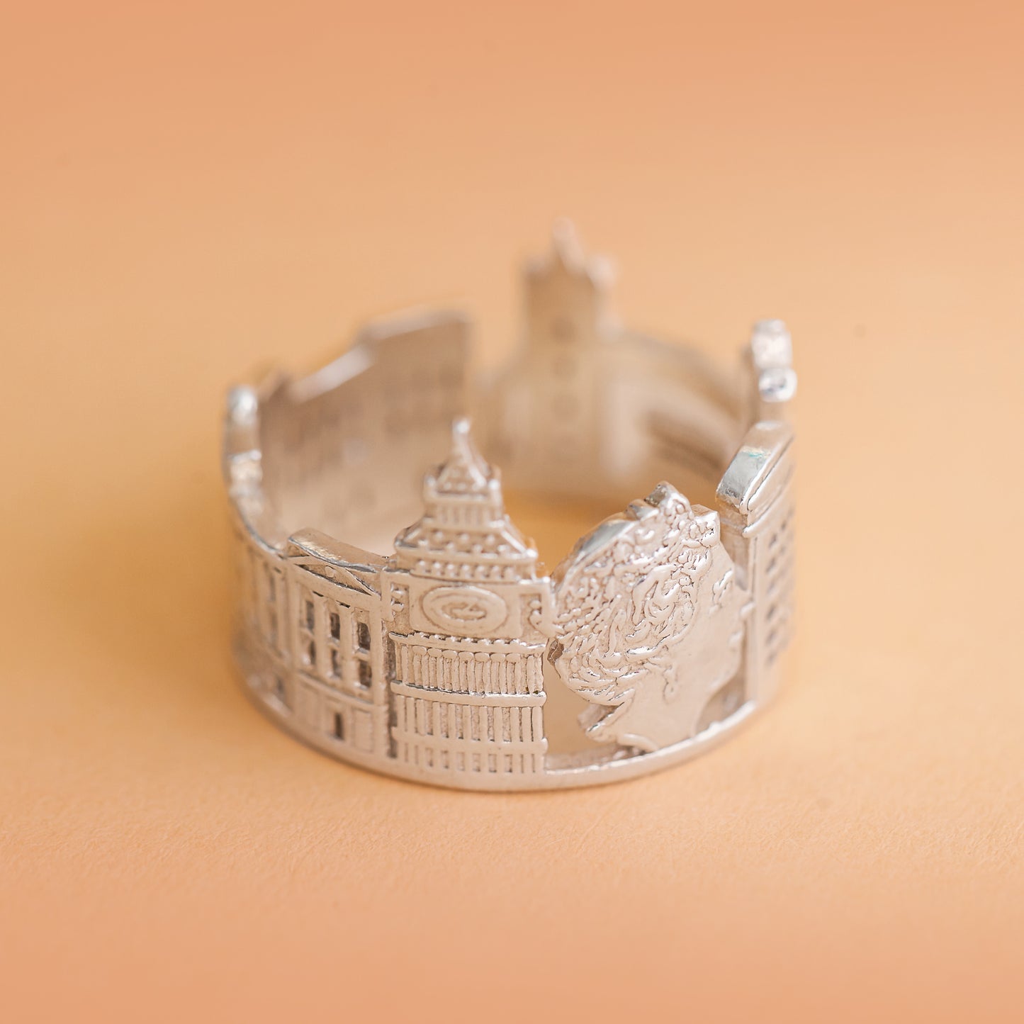 Step into the enchanting world of London with our London-Inspired Engraved Ring.