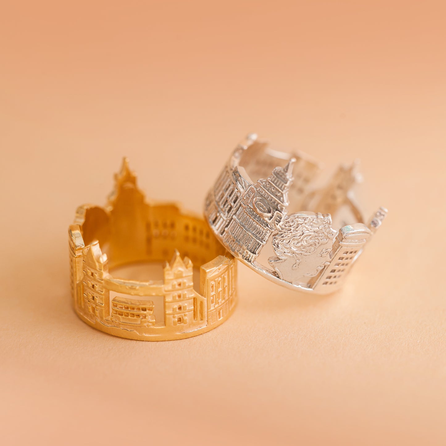 Step into the enchanting world of London with our London-Inspired Engraved Ring.