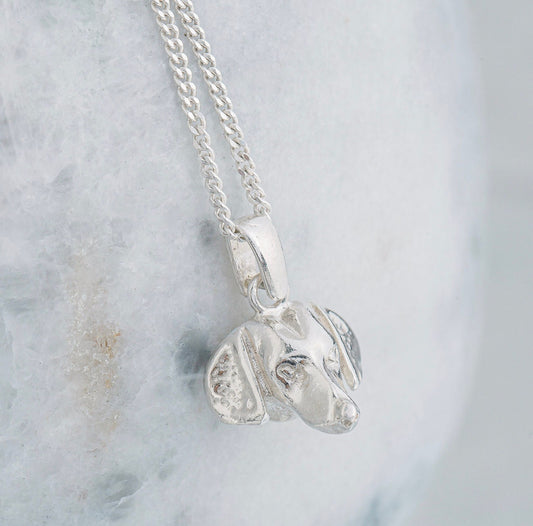 Charms + neckless dachshund silver 925