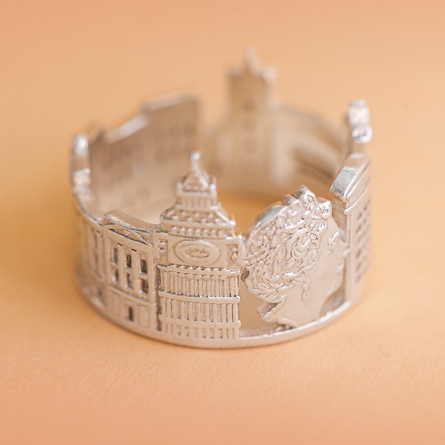 Step into the enchanting world of London with our London-Inspired Engraved Ring.