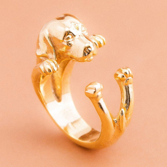 Labrador  ring hug silver 925