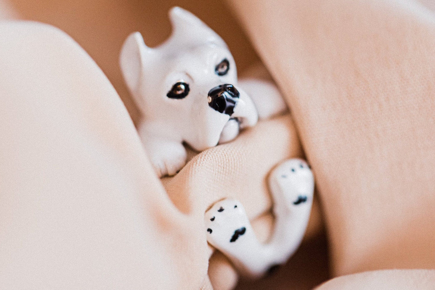 Dogo argentino anello  argento  smaltato  incidi il nome gift  regalo personalizzato donna per lei anniversario