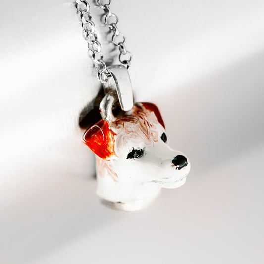 Charms necklace Jack Russell terrier  silver 925 for her gift Labrador